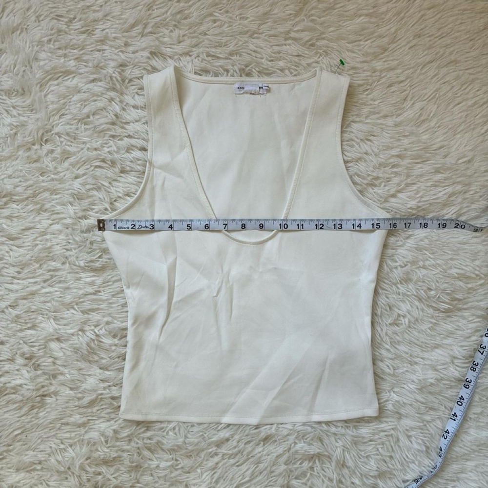 Good American casual athleisure white tank top yoga pilates gym workout Size M - Picture 3 of 6